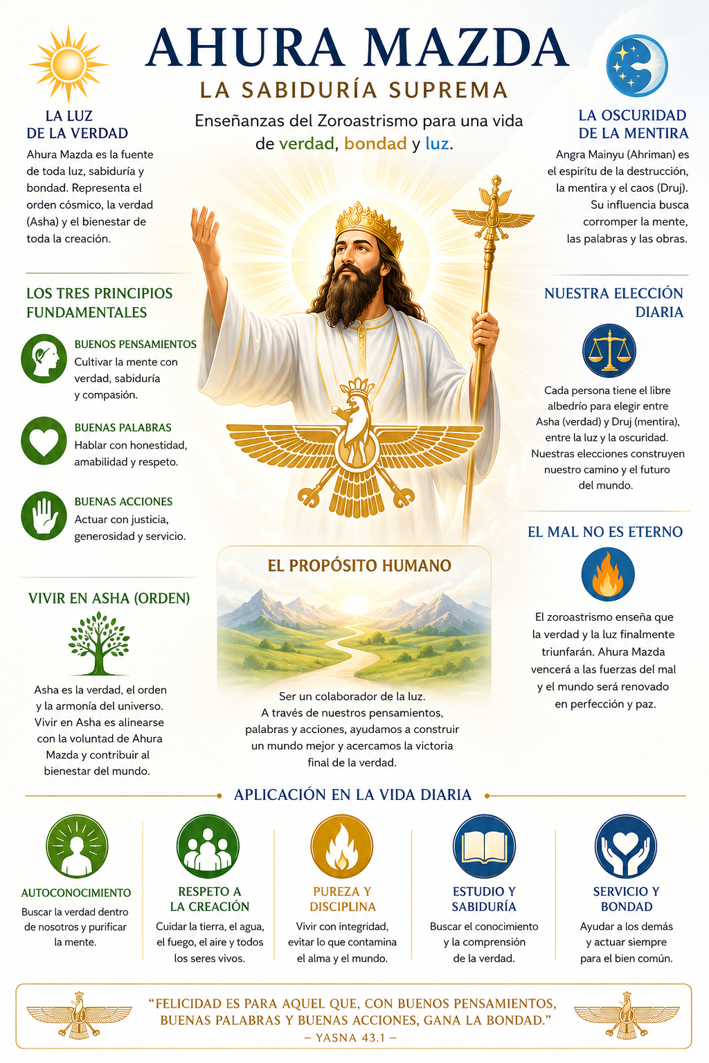 Ahura Mazda y la religión zoroastriana: el dios de la luz que influyó en medio mundo