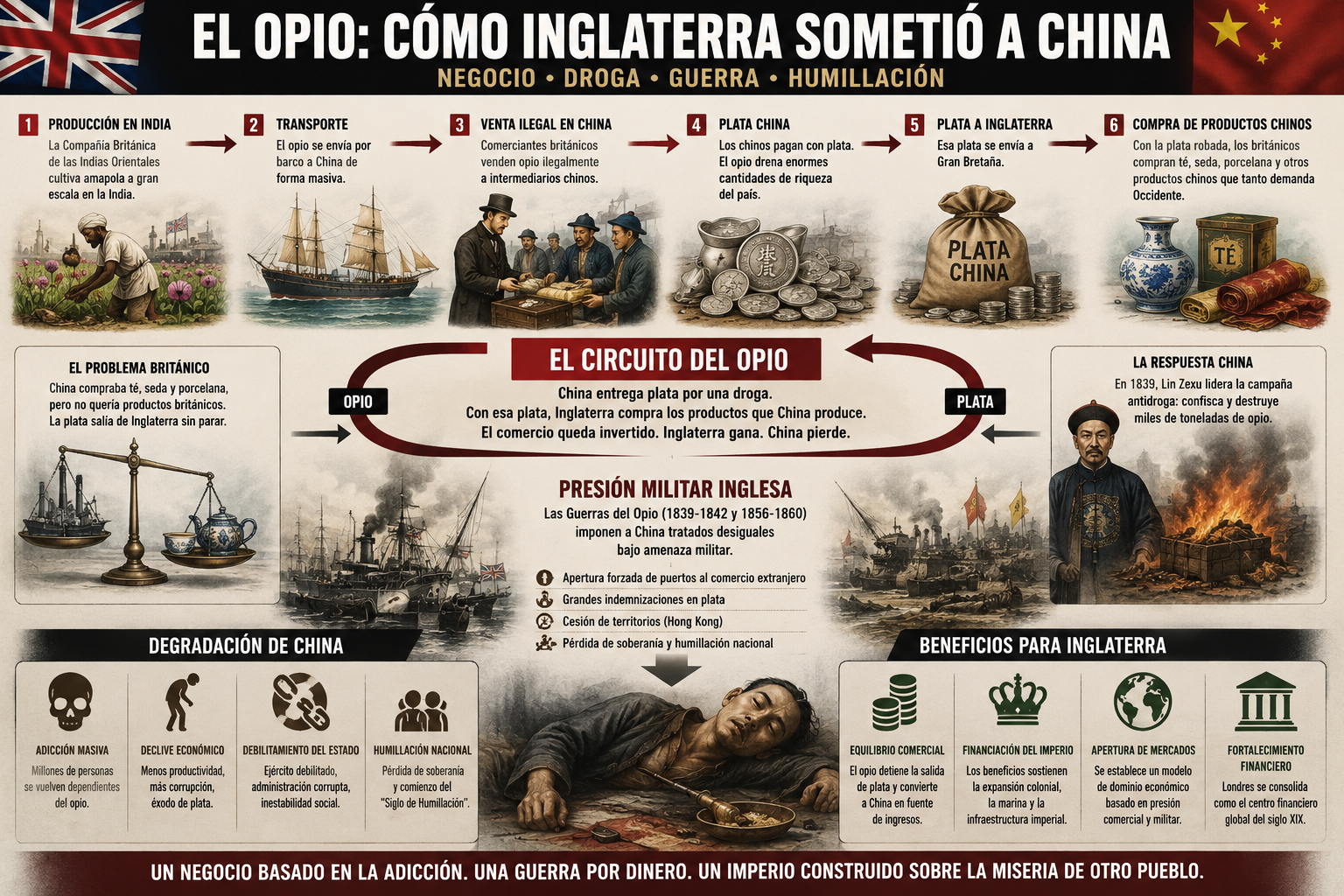 Cómo Gran Bretaña convirtió la drogadicción china en un negocio geopolítico