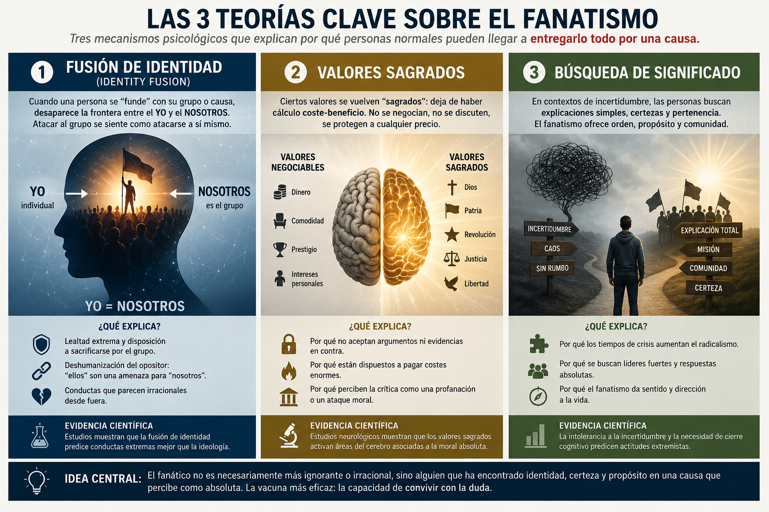 TRES TEORIAS SOBRE EL FANATISMO